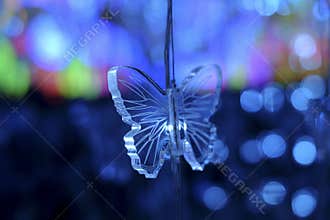 Butterfly abstract crystal background