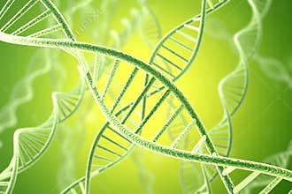 Concetp digital illustration DNA structure. 3d rendering