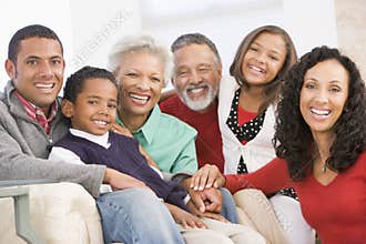 Family Portrait At Christmas