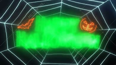 Happy Halloween Loop Animation/ Spider's Web Background