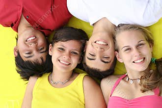 Happy smiling teens