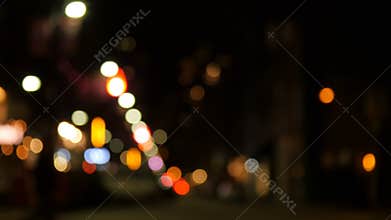 Blurred view of city street