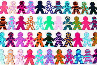 Happy teamwork workers holding hands together