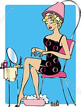 Lady making beauty