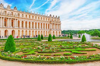 Main entrance of Versailles. Palace Versailles was a Royal Cha