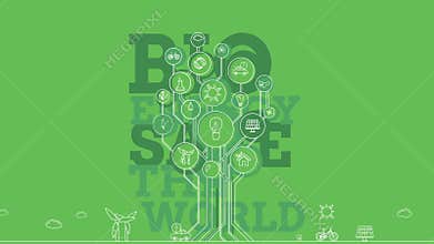 Ecological Icons Trees. 4K