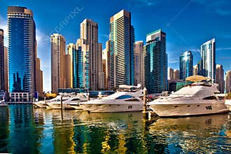 Dubai marina in UAE