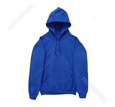 Blank hoodie sweatshirt color blue front arm view
