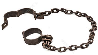 Old chains or shackles