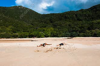 Beaches in florianopolis island, in South Brazil