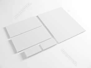 Blank template for branding identity on white
