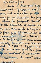 Old letter with vintage handwriting. Aged paper texture
