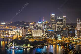 Pittsburgh at night