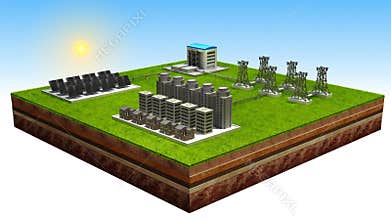 Solar energy changed power electric energy.