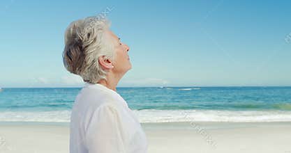 Senior woman relaxing