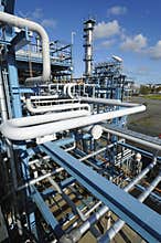 Oil-refinery view from above