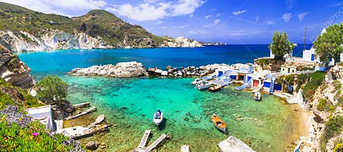 Milos - traditional village Mandrakia , Greece