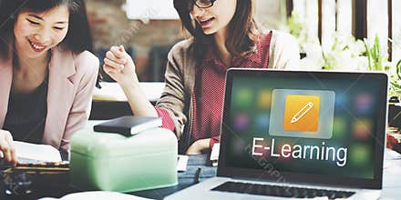Pencil Icon Online Education Learning Graphic Concept