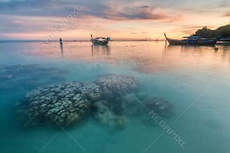 Sunset in beautiful island of Koh Lipe, Thailand