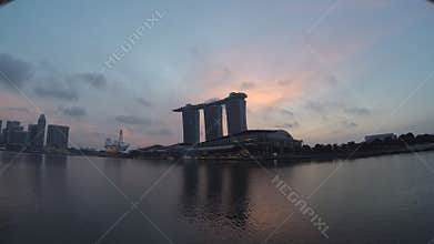 Marina Bay Sands and Singapore Flyer Timelapse