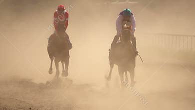 Two Riders in the Dust. Super Slow Motion