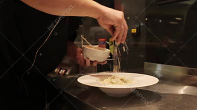 The process of cooking pasta