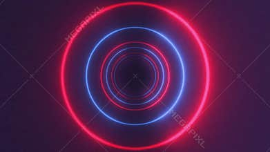 Eighties VHS Textured Circles Background Loop