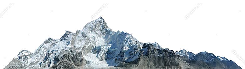 Mount Everest isolated on white background