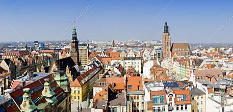 Panorama wroclaw, poland