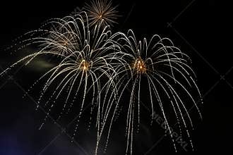Multiple Bursts of Colorful Fireworks