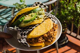 Arepas on a sunny day