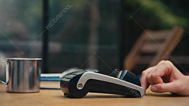 Customer uses smartphone for contactless payment