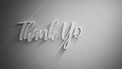 Thank You Message With Elegant White Glow Style Effect