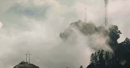Clouds moving in the Andes