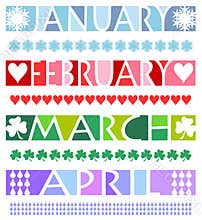 Month Banners and Borders/eps