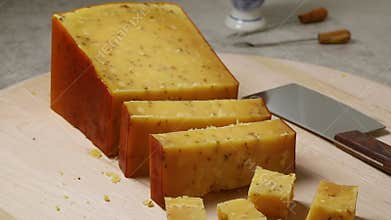 Traditional mature old cumin Dutch cheese