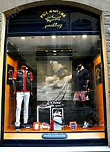 Paul and shark fashion shop window in Italy