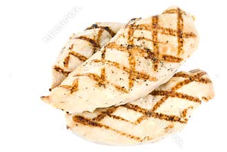 Grilled Chicken Breasts Isolated on White