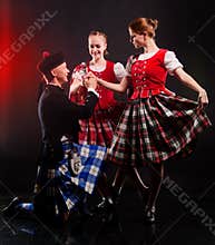 Dancers in kilts