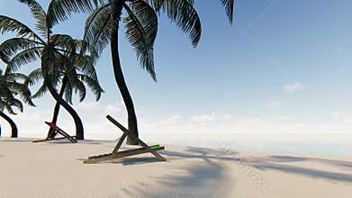 Empty sand beach with no people seamless footage
