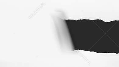 White ripping torn paper background
