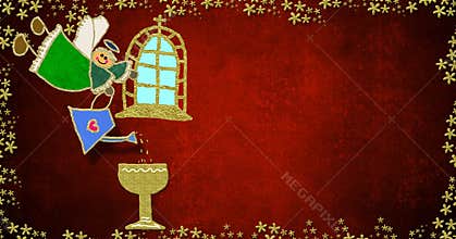 Fun background for baptism invitations