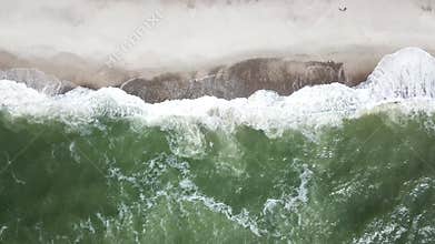 Aerial view of the Sondervig Beach in Denmark - Europe