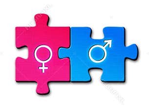 Male and female sex symbols