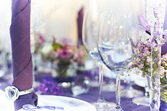 Wedding table closeup