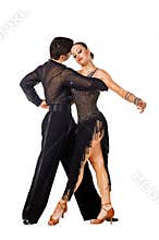 Latino dancers in action
