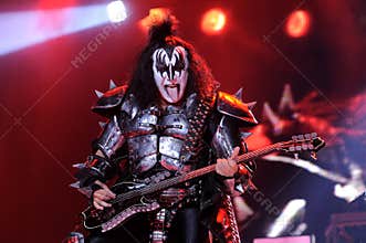 Kiss , Gene Simmons  during the concert
