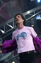 The Rolling Stones ,Mick Jagger during the concert