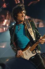 The Rolling Stones , Ronnie Wood during the concert