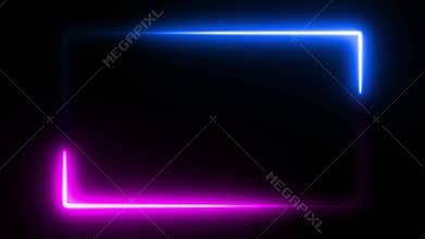 Abstract seamless background blue purple spectrum looped animation fluorescent ultraviolet light  glowing neon line Abstract